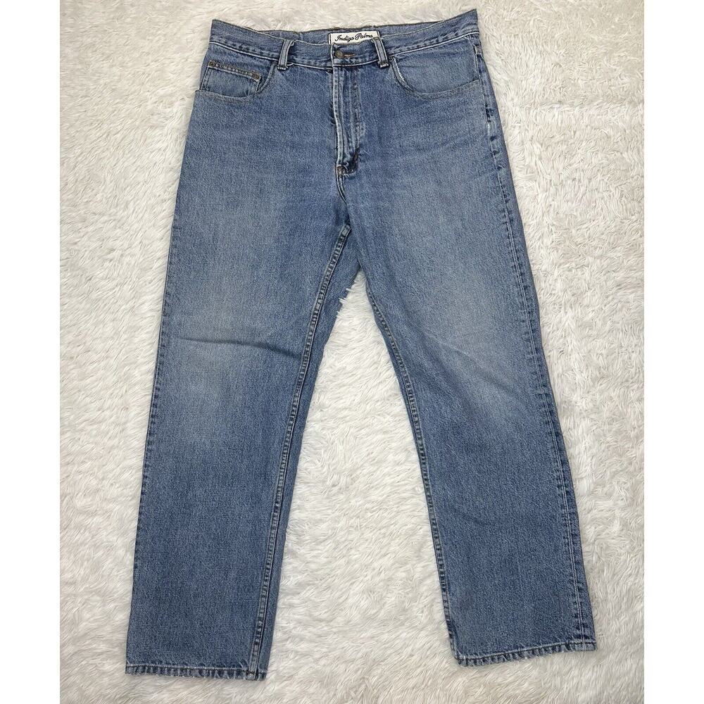 Vintage Tommy Bahama Indigo Palms Jeans Mens‎ Size 34x28 Actual Blue Y2k 90s